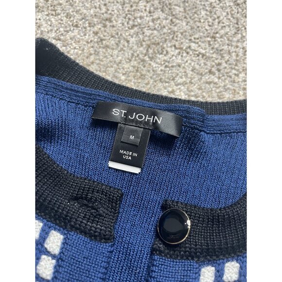 St. John Tank Pants Jacket Cardigan Set Navy Blue Black Sz M /Sz 12 4 Piece Lot - Picture 4 of 16